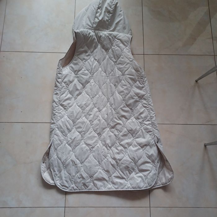 Bezrękawnik DUNNES długi z kapturem i kieszeniam jak nowyi S/ M