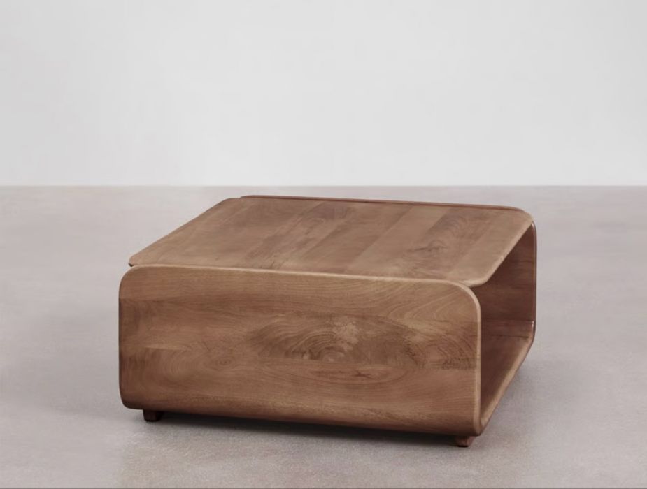 Mesa de centro quadrada em madeira Tinsley