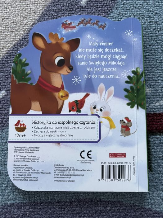Książeczka swiąteczna dla dzieci „mały reniferek”