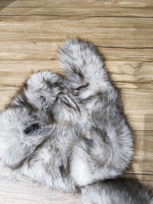 Czapka i szal  z naturalnego lisa