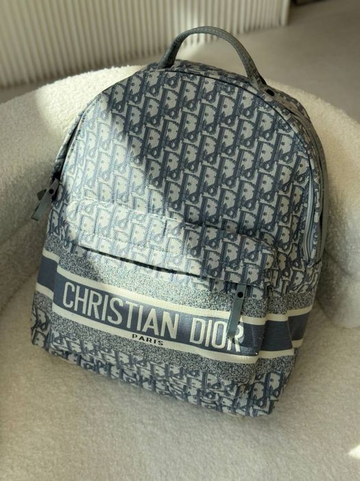 Рюкзак Dior синій тканина