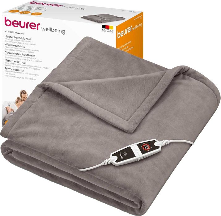 Beurer HD 150 XXL Taupe Elektryczny koc grzewczy  200 x 150 cm
