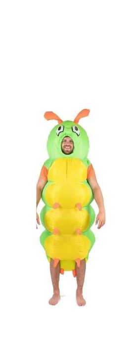 Nadmuchiwany kostium dla dorosłych gąsienica, wymaga baterii