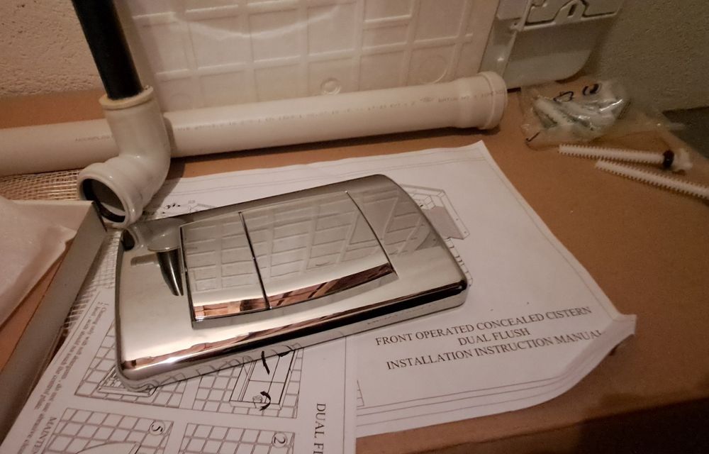 Autoclismo de imbutir dentro parede dupla descarga cromado