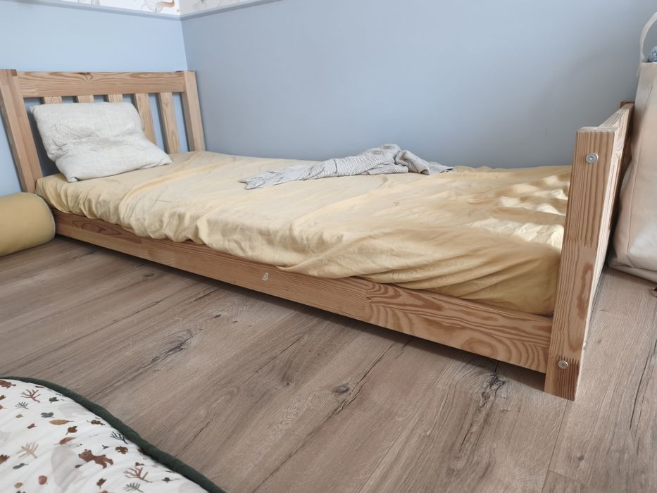 Łóżko dziecięce drewniane podłogowe 180x80