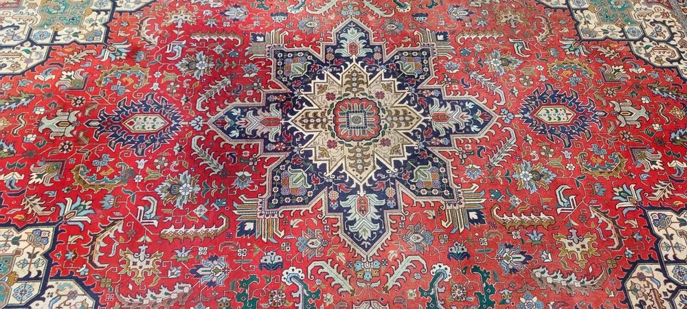 Tabriz Medallion dywan wełniany irański tkany ręcznie 328 x 204cm pers