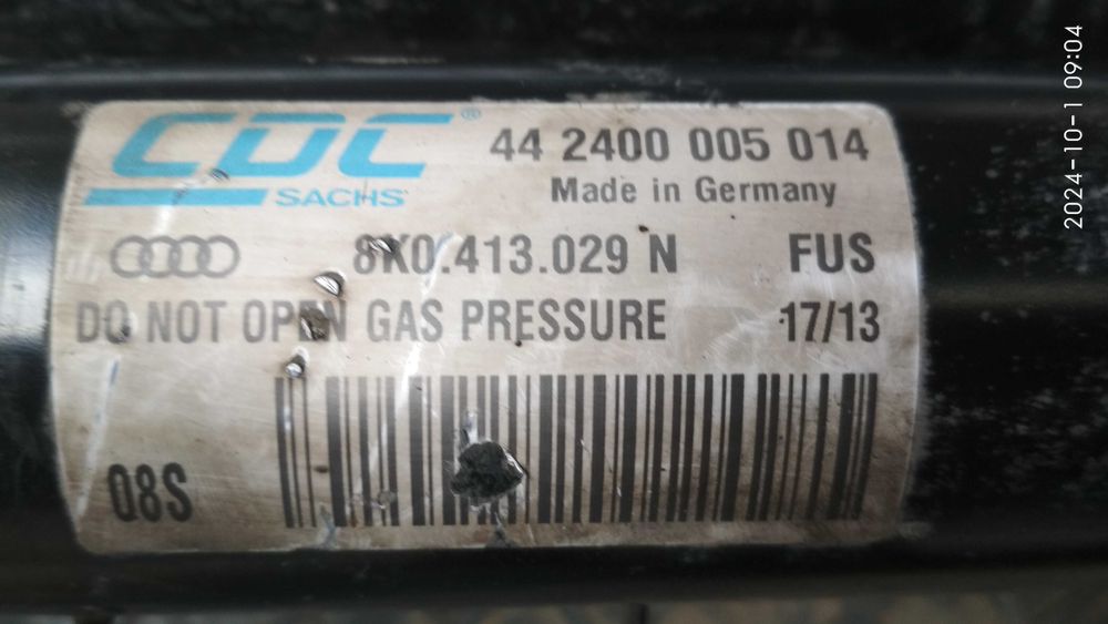 Амортизаторы SACHS    AUDI