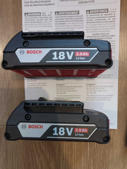 Зарядні пристрої та акб Bosch 18V