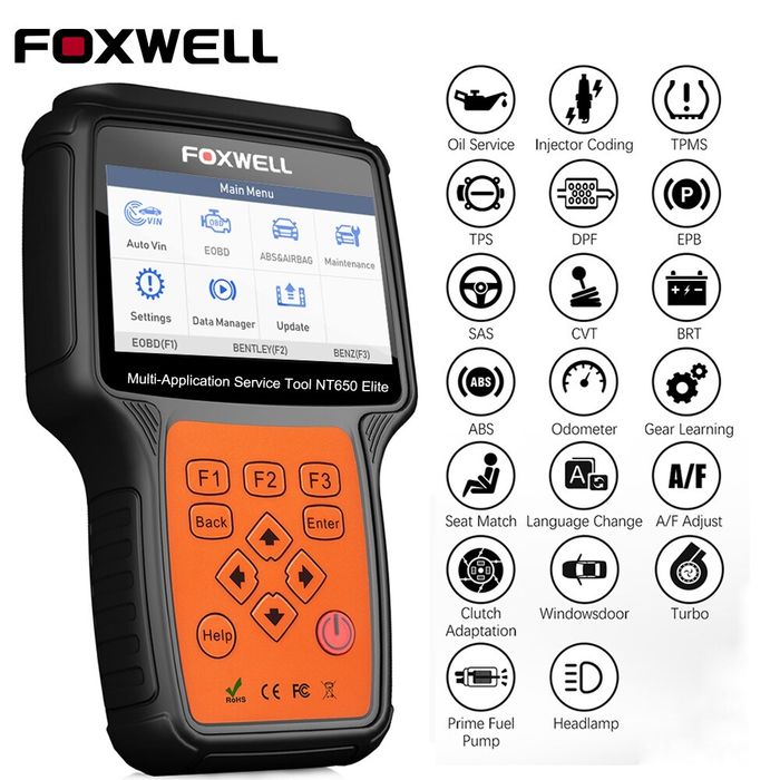 Автосканер діагностичний сканер для авто Foxwell NT650 Elite