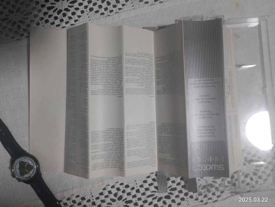 Swatch Chrono Colossal 1991 | Швейцарський годинник, шкіряний ремінець