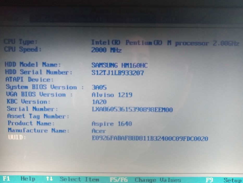 Acer Aspire 1644WLMi Laptop for Parts64585047458177123