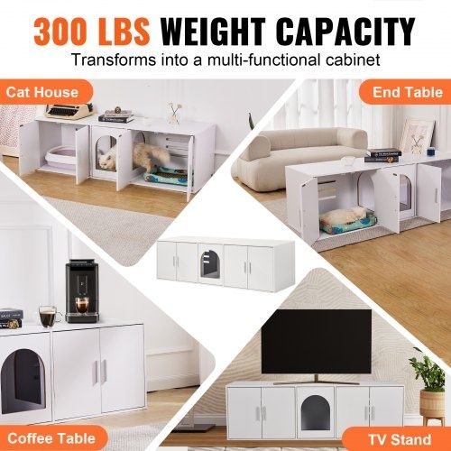 Móvel/Casota para Gatos Toca, alimentação e Arrumação