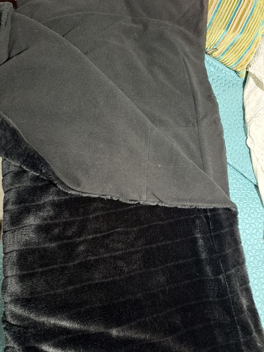 Manta pêlo/ colcha Preta