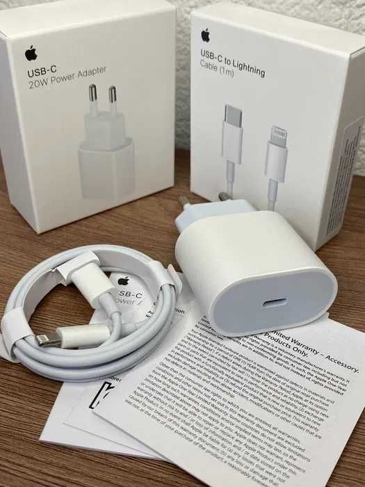 Conjunto de Carregamento Apple – 20W + Cabo Lightning