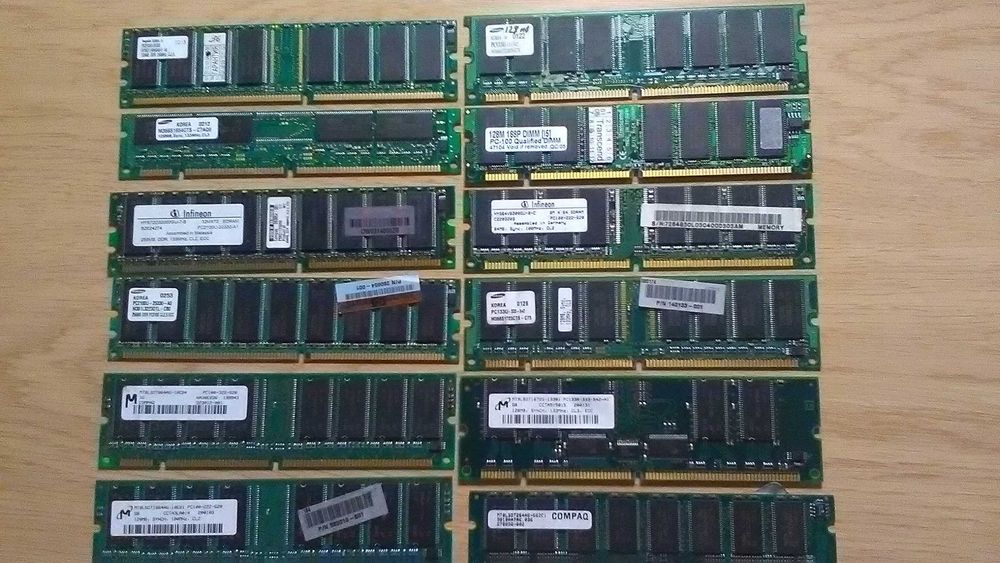 Память PC100/133 DDR333/400, DDR2, DDR3 для старых компьютеров