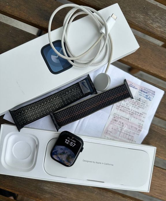 Apple Watch Series 9 45 mm Midnight | 88% | Bardzo dobry stan | Komplet