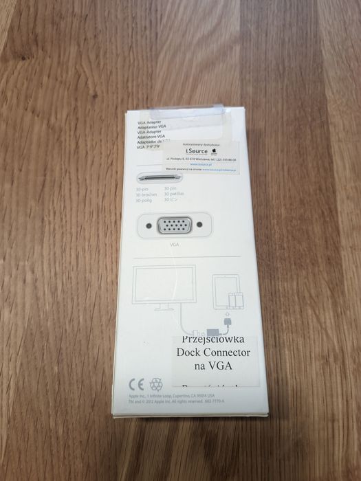 Przejściówka Apple VGA Adapter 30pin do VGA nowa oryginalna