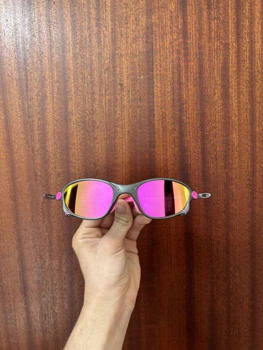 Óculos juliet rosa e cinza (metal)