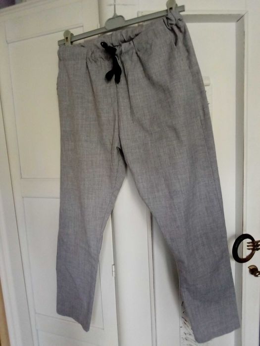 Świetne spodnie casualowe codzienne damskie letnie luźne 38 M