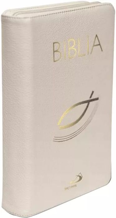 Biblia Z Rybką Z Suwakiem Biała. Nowy Produkt