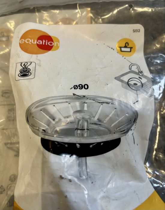 Tampa de cesta para válvula lava-loiça 90 mm diâmetro (par)
