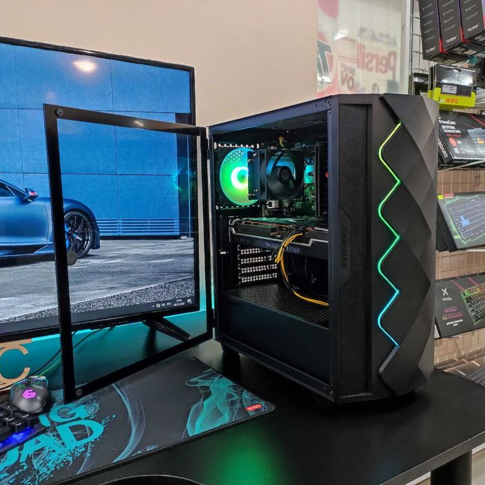 Компютер Новый Ryzen 5 5500, 32GB DDR4, XFX 6700XT 12GB, SSD512GB NVMe