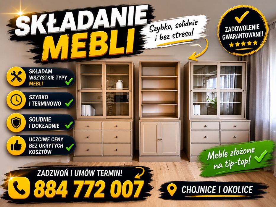 Montaż i składanie mebli (Chojnice i okolice)