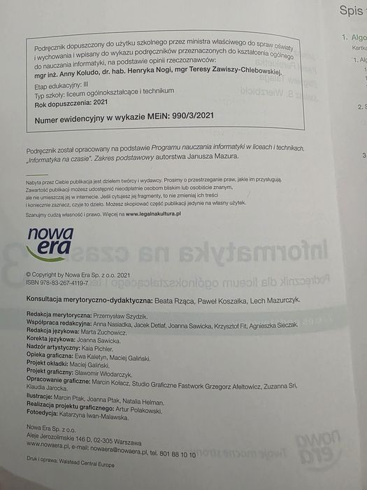 Informatyka na czasie 3 - liceum, techniku.