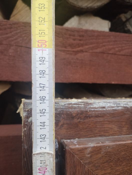 Okno plastikowe kolor orzech