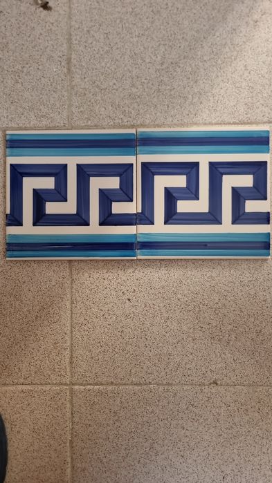 Faixas 15 X 15 pintada à mão