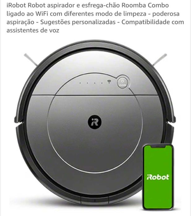 Aspirador Roomba Combo (aspira e lava)