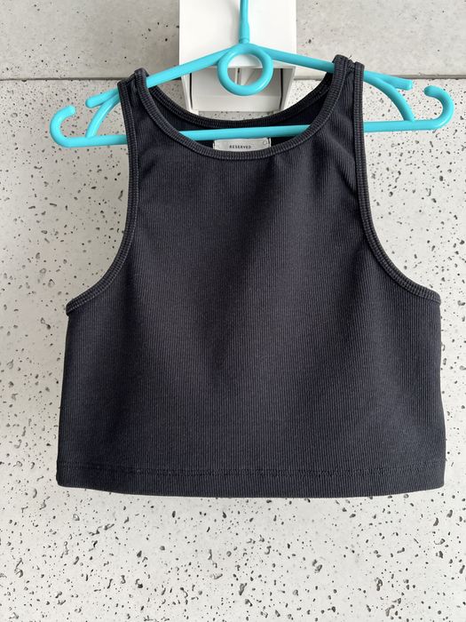 Crop top zestaw biały czarny Reserved rozmiar S