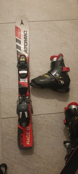 komplet narty dziecięce atomic 80 cm plus buty nortica 19,5 cm"