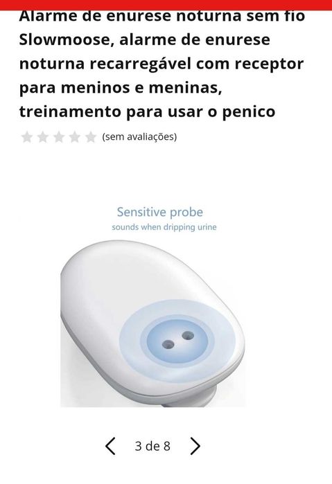 Alarme Enurese Noturna para Crianças e Idosos