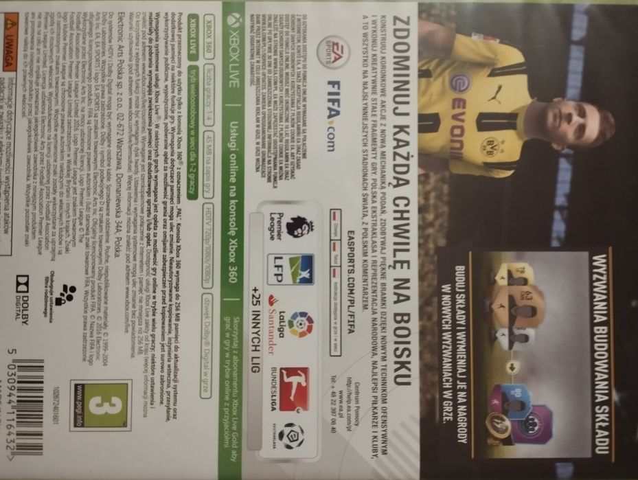 LEGO Jurassic World / LEGO przebudzenie mocy /FIFA 17 xbox360