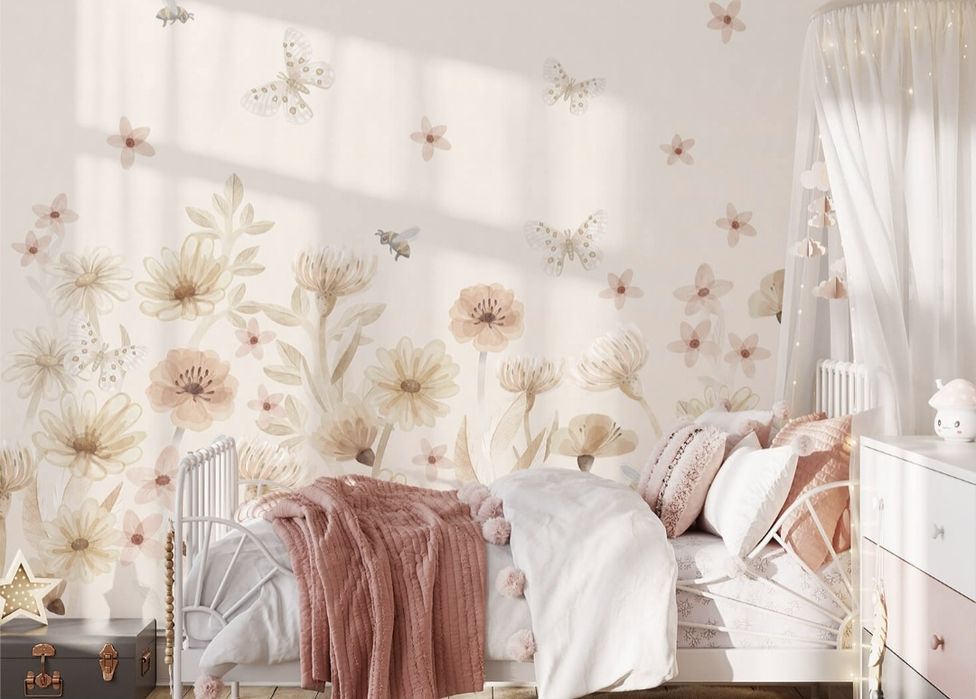 Naklejki na ścianę kwiaty boho