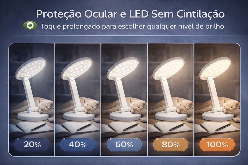 Candeeiro LED Portátil Recarregável – Ideal para Casa,Viagem e camping