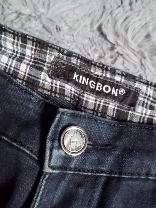Spodnie Męskie Jeansy  czarne Kingbon rozmiar L