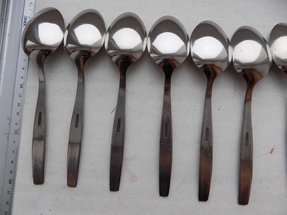 Ложки столовые Роза червление нержавейка ЗІШ, 12 шт новые