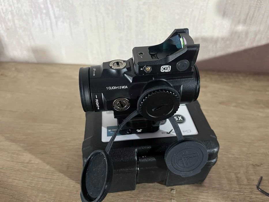 Комплект Vortex Spitfire 5x Prism II + Dawn Force M1 Reflex Red