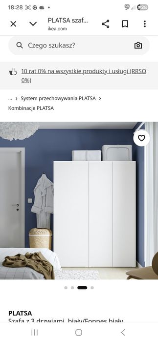 Platsa duża szafa ikea 140×181 nowa