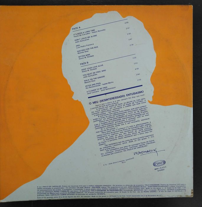 vinil: Paulo de Carvalho "Eu"