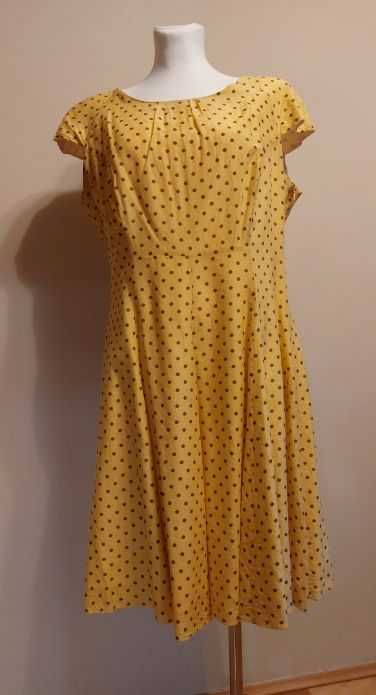 Sukienka w kropeczki, r.44, bawełna 100%