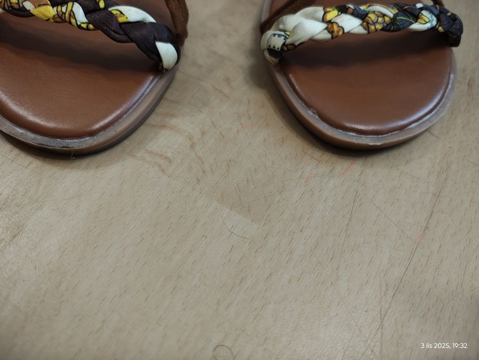 Sandały sandałki damski w stylu Boho z kwiatkami rozm. 39