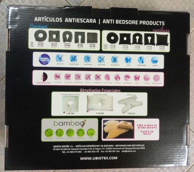 Almofada Coxim anti-escaras (antiescaras) impermeável nova e em caixa