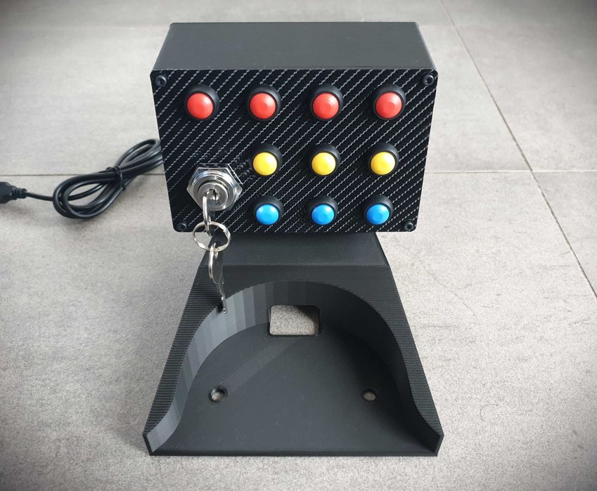 Button Box mocowanie do Logitech Shifter - 10 przycisków + stacyjka ...