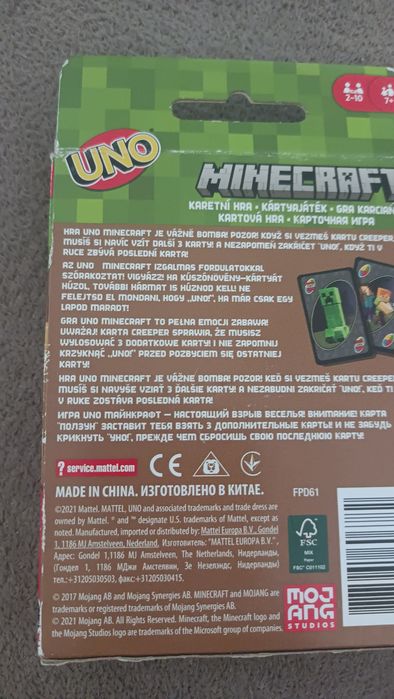 Gra Uno Minecraft