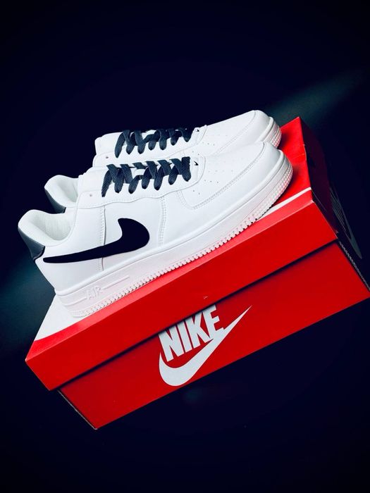 Кожаные кросовки nike air force 1 мужские красовки найк форс весенние