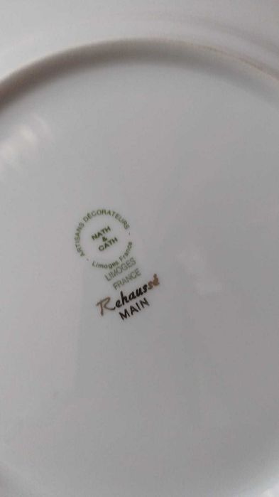 Conjunto 4 pratos Limoges France Nacy & Cath