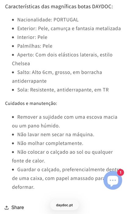 Botins Daydoc Shoes (como novos)